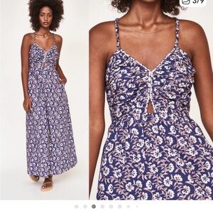 Mirth Valencia Dress Floral Blue and White Maxi Dress